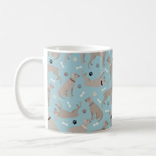 Weimaraner Knochen und Paws Blau Kaffeetasse