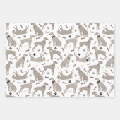 Weimaraner Knochen und Paws Geschenkpapier Set (Vorderseite)