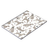 Weimaraner-Knochen und Paws-Notebook Notizblock (Linke Seite)