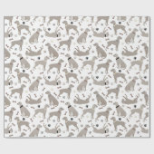 Weimaraner Knochen und Paws Weißpapier Geschenkpapier (Flach)