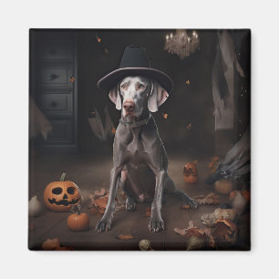 Weimaraner Kürbisse Halloween Gruselig Magnet