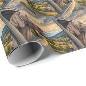 Weimaraner-Landschaft Geschenkpapier (Rolleneckpunkt)