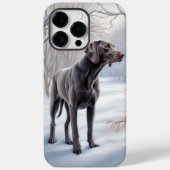 Weimaraner lassen es Schnee Weihnachten Case-Mate iPhone Hülle (Rückseite)