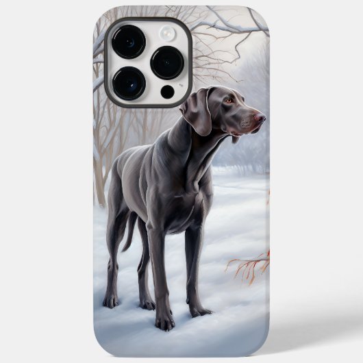 Weimaraner lassen es Schnee Weihnachten Case-Mate iPhone Hülle (Rückseite)