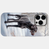 Weimaraner lassen es Schnee Weihnachten Case-Mate iPhone Hülle (Rückseite (Horizontal))