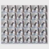 Weimaraner lassen es Schnee Weihnachten Geschenkpapier (Flach)