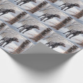 Weimaraner lassen es Schnee Weihnachten Geschenkpapier (Ecke)