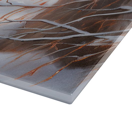 Weimaraner lassen es Schnee Weihnachten Schneidebrett (Ecke)