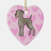 Weimaraner Liebe (addieren Sie Ihre eigene Keramik Ornament (Rechts)