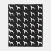 Weimaraner Liebe Fleecedecke (Vorderseite)