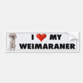 Weimaraner Liebeaufkleber Autoaufkleber (Vorne)