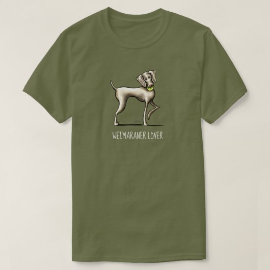 Weimaraner Lover Personalisiert T - Shirt (Design vorne)