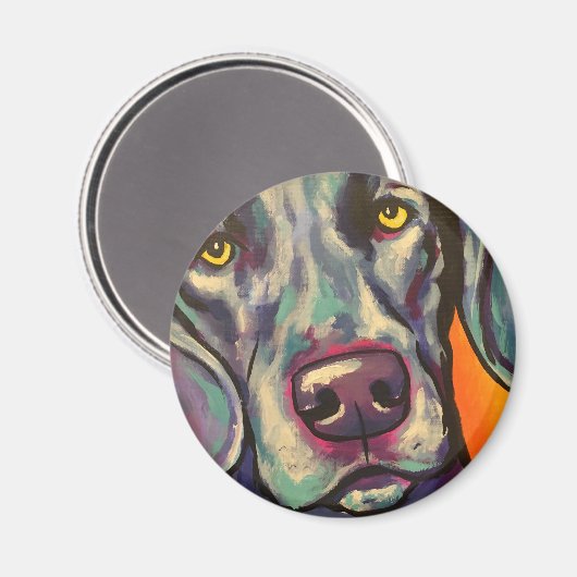 Weimaraner Magnet (Vorderseite/Rückseite)