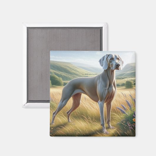 Weimaraner Magnet (Vorderseite/Rückseite)