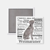 Weimaraner Magnet (Vorderseite/Rückseite)