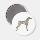 Weimaraner Magnet (Vorderseite/Rückseite)