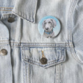 Weimaraner Malerei - Niedliche Original Hunde Kuns Button (Beispiel)
