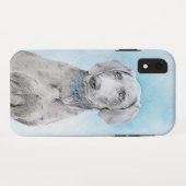 Weimaraner Malerei - Niedliche Original Hunde Kuns Case-Mate iPhone Hülle (Rückseite (Horizontal))