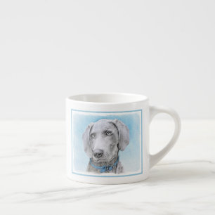 Weimaraner Malerei - Niedliche Original Hunde Kuns Espressotasse