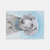 Weimaraner Malerei - Niedliche Original Hunde Kuns Fleecedecke (Vorderseite (Horizontal))