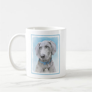 Weimaraner Malerei - Niedliche Original Hunde Kuns Kaffeetasse