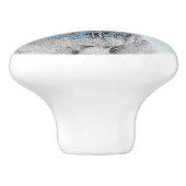 Weimaraner Malerei - Niedliche Original Hunde Kuns Keramikknauf (Seitenansicht)