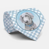 Weimaraner Malerei - Niedliche Original Hunde Kuns Krawatte (Gerollt)