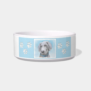 Weimaraner Malerei - Niedliche Original Hunde Kuns Napf