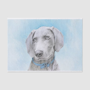 Weimaraner Malerei - Niedliche Original Hunde Kuns Seidenpapier