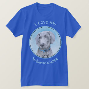 Weimaraner Malerei - Niedliche Original Hunde Kuns T-Shirt