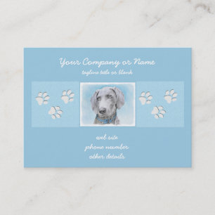 Weimaraner Malerei - Niedliche Original Hunde Kuns Visitenkarte