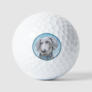 Weimaraner-Malerei - Süße originelle Hundekunst Golfball