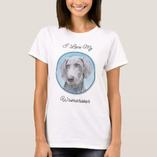 Weimaraner-Malerei - Süße originelle Hundekunst T-Shirt