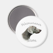 Weimaraner Mama 2 Magnet (Vorderseite/Rückseite)