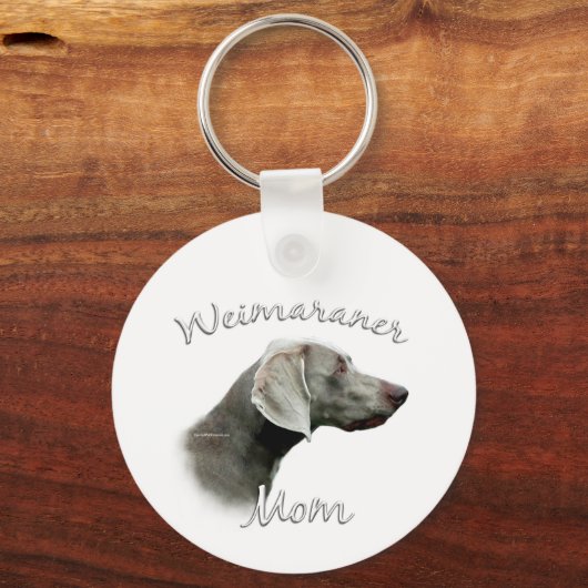 Weimaraner Mama 2 Schlüsselanhänger (Vorderseite)