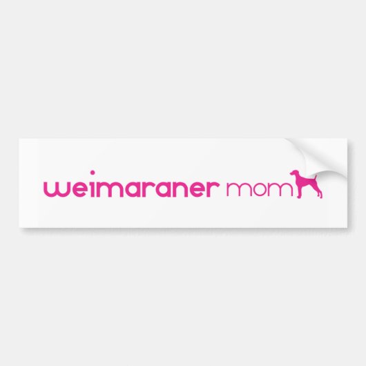 Weimaraner Mama Autoaufkleber (Vorne)