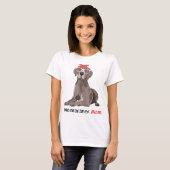 Weimaraner Mama Bandana Womens Weimaraner Hund T-Shirt (Vorne ganz)