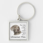 Weimaraner Mama-Schlüsselanhänger Schlüsselanhänger (Vorne)