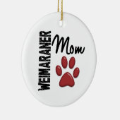 Weimaraner Mama-Tatzen-Druck 2 Keramik Ornament (Rechts)