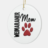 Weimaraner Mama-Tatzen-Druck 2 Keramik Ornament (Links)