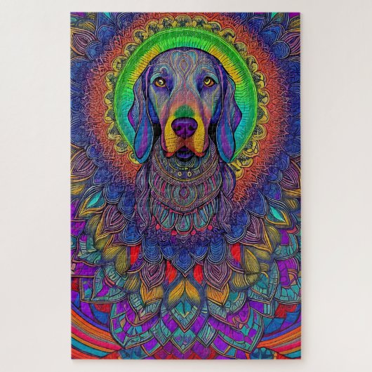 Weimaraner Mandala Weimmandala Puzzle (Vertikal)