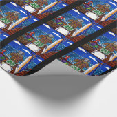 Weimaraner Marlin Fishing Geschenkpapier (Ecke)