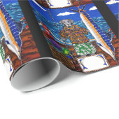 Weimaraner Marlin Fishing Geschenkpapier (Rolleneckpunkt)