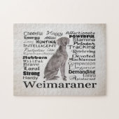 Weimaraner Merkmal-Puzzlespiel Puzzle (Horizontal)