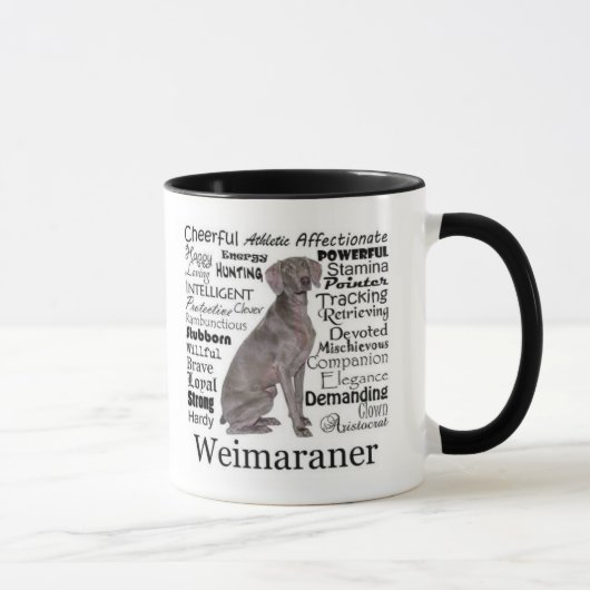 Weimaraner Merkmal-Tasse Tasse (Rechts)