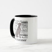 Weimaraner Merkmal-Tasse Tasse (Vorderseite Links)