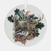 Weimaraner Metallschmuck Ornament Aus Glas (Rückseite)