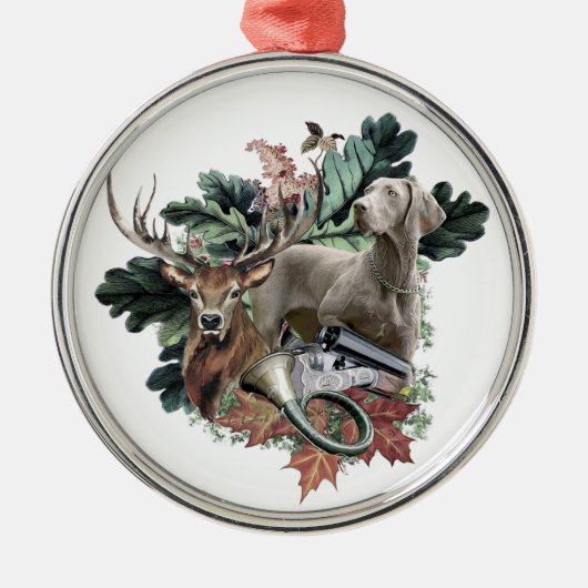 Weimaraner Metallschmuck Ornament Aus Metall (Vorne)