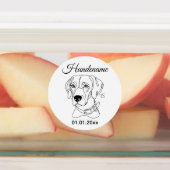 Weimaraner Minimalist Line Art personalized brand Etiketten (Befestigt)