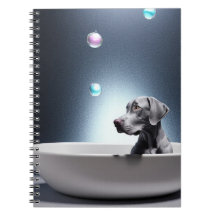 Weimaraner mit Bubbles SpiralNotebook